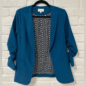 Skies Are Blue Collarless Blazer